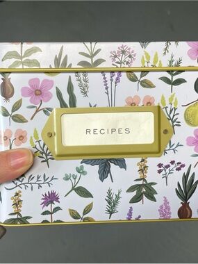Rifle Paper Co. Herb Garden Floral Recipe Tin